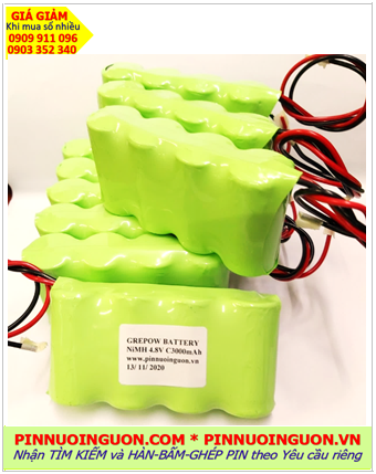 Pin sạc 4.8v C3000mAh; Pin đèn exit thoát hiểm 4.8v C3000mAh; Pin đèn sự cố khẩn cấp 4.8v C3000mAh